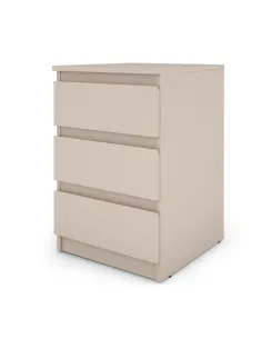 Bergen 3 Drawer Bedside Locker - Cashmere | Murphy Furniture 2