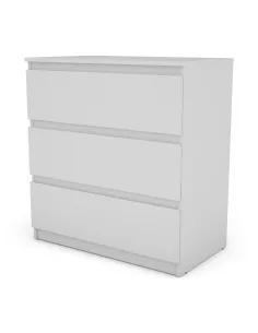 Bergen 3 Drawer Chest - White | Murphy Furniture 2