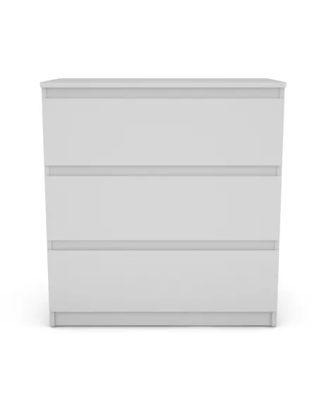 Bergen 3 Drawer Chest - White | Murphy Furniture