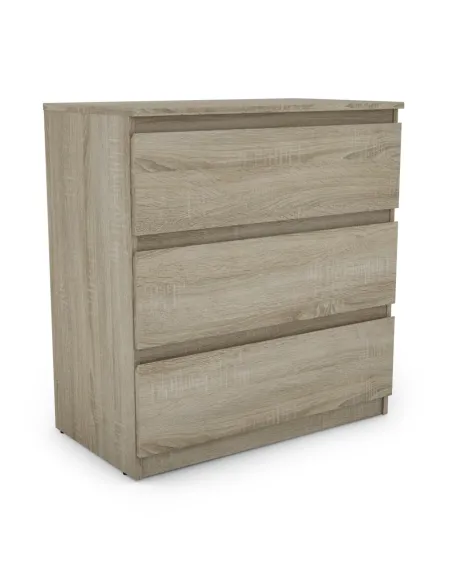 Bergen 3 Drawer Chest - Sonoma Oak | Murphy Furniture
