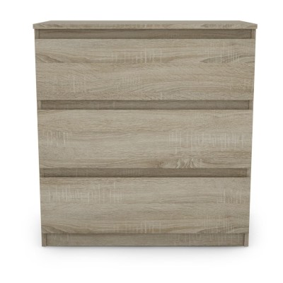 Bergen 3 Drawer Chest - Sonoma Oak | Murphy Furniture
