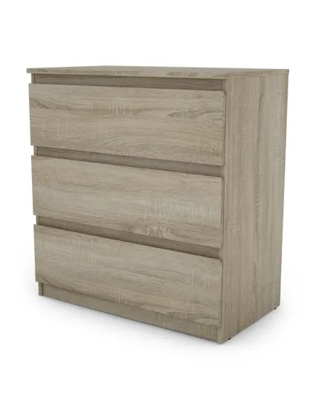 Bergen 3 Drawer Chest - Sonoma Oak | Murphy Furniture