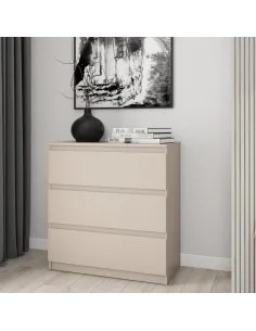 Bergen 3 Drawer Chest - Cashmere | Murphy Furniture