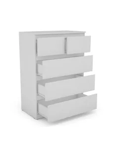 Bergen 3+2 Drawer Chest - White | Murphy Furniture 2