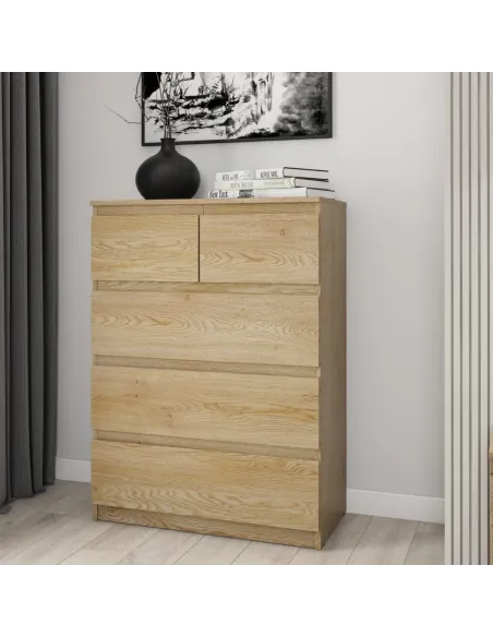 Bergen 3+2 Drawer Chest - Sonoma Oak | Murphy Furniture
