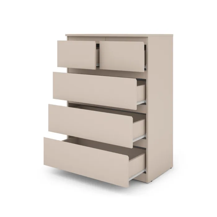 Bergen 3+2 Drawer Chest - Cashmere | Murphy Furniture
