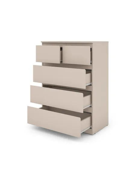 Bergen 3+2 Drawer Chest - Cashmere | Murphy Furniture