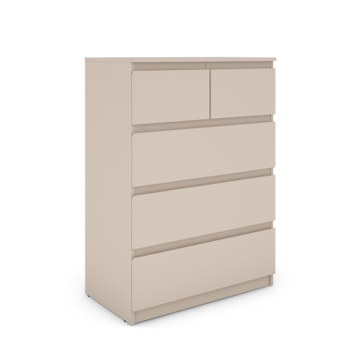Bergen 3+2 Drawer Chest - Cashmere | Murphy Furniture