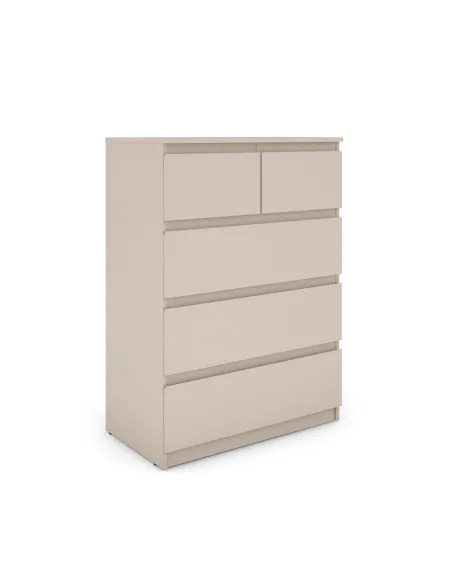 Bergen 3+2 Drawer Chest - Cashmere | Murphy Furniture