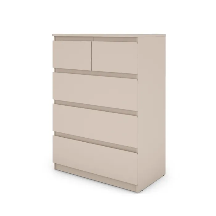 Bergen 3+2 Drawer Chest - Cashmere | Murphy Furniture