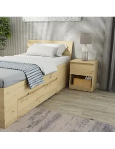 Bergen 1 Drawer Bedside Locker - Sonoma | Murphy Furniture