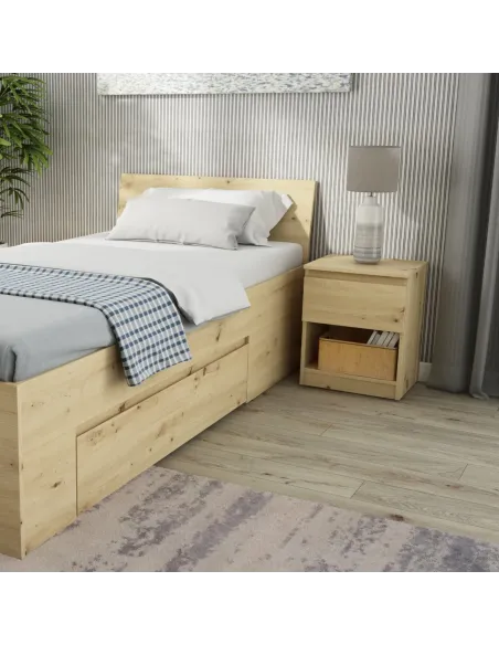 Bergen 1 Drawer Bedside Locker - Sonoma | Murphy Furniture