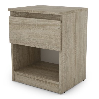 Bergen 1 Drawer Bedside Locker - Sonoma | Murphy Furniture