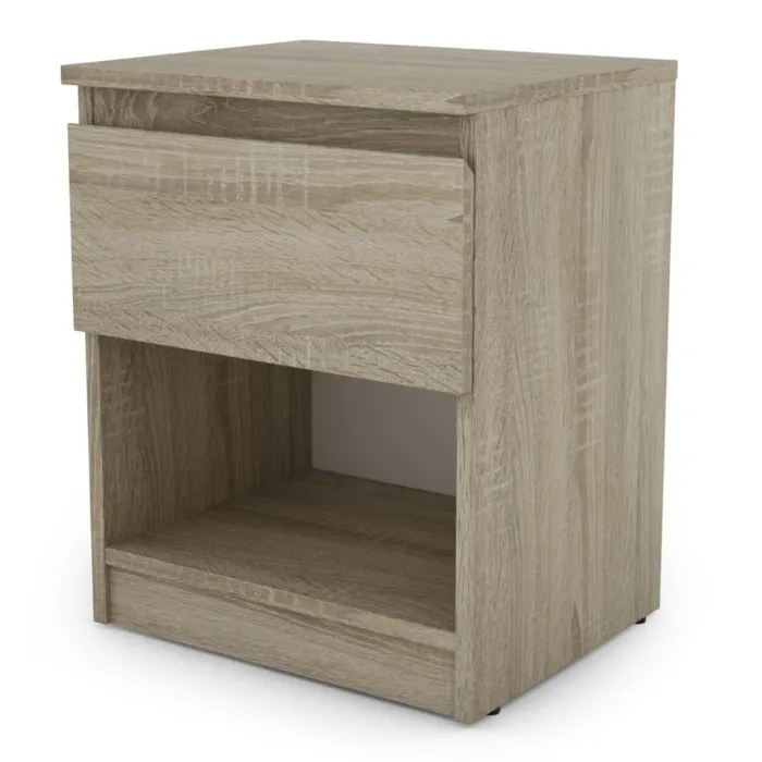 Bergen 1 Drawer Bedside Locker - Sonoma | Murphy Furniture