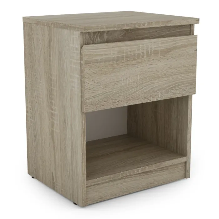 Bergen 1 Drawer Bedside Locker - Sonoma | Murphy Furniture