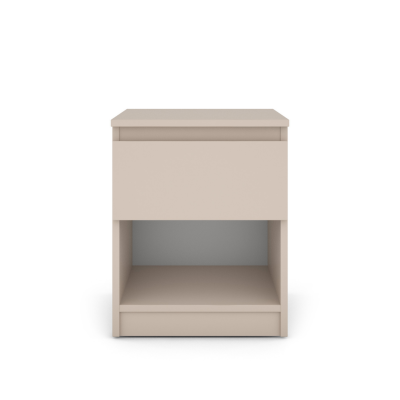 Bergen 1 Drawer Bedside Locker - Cashmere | Murphy Furniture