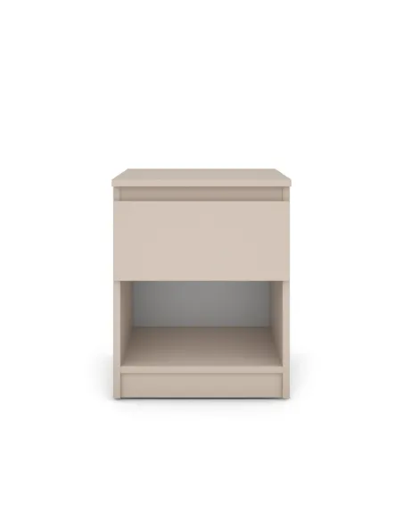 Bergen 1 Drawer Bedside Locker - Cashmere | Murphy Furniture