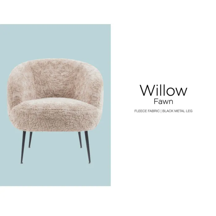 Willow Bedroom Chair - Fawn