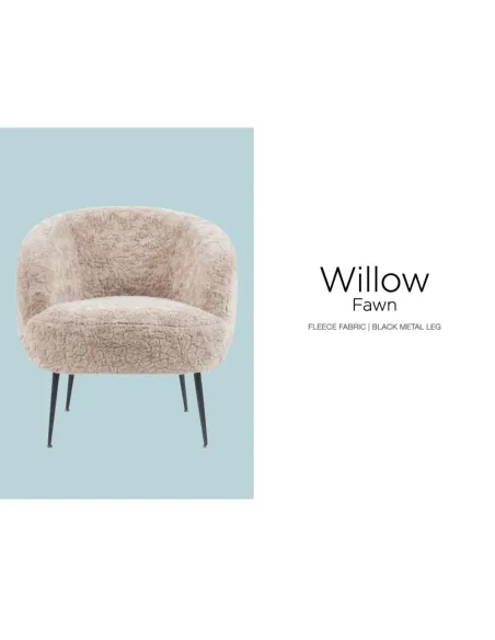 Willow Bedroom Chair - Fawn