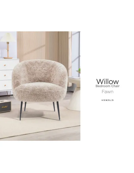 Willow Bedroom Chair - Fawn