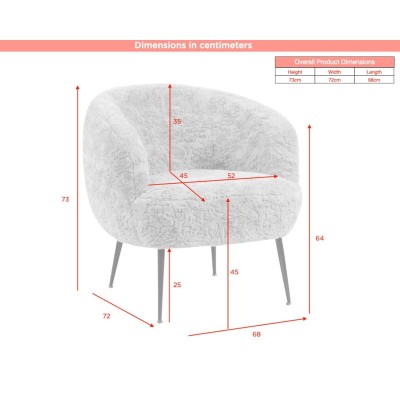 Willow Bedroom Chair - Lamb White