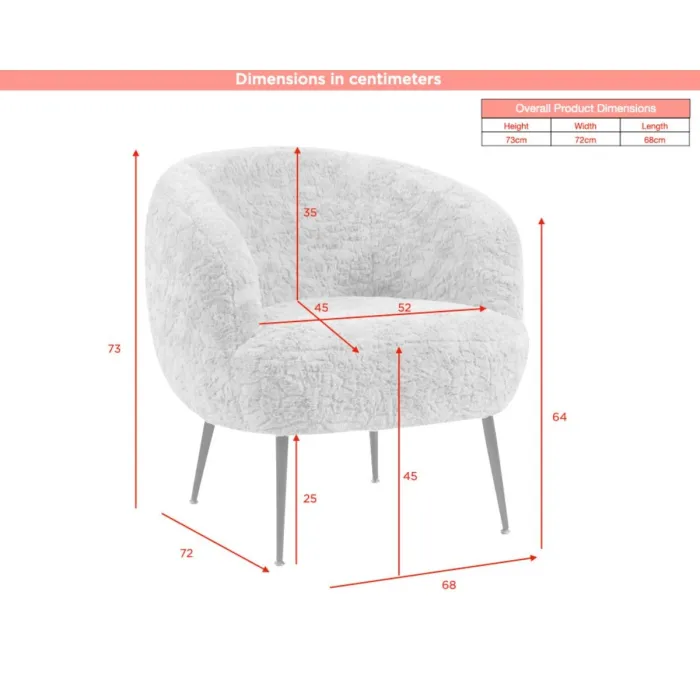 Willow Bedroom Chair - Lamb White