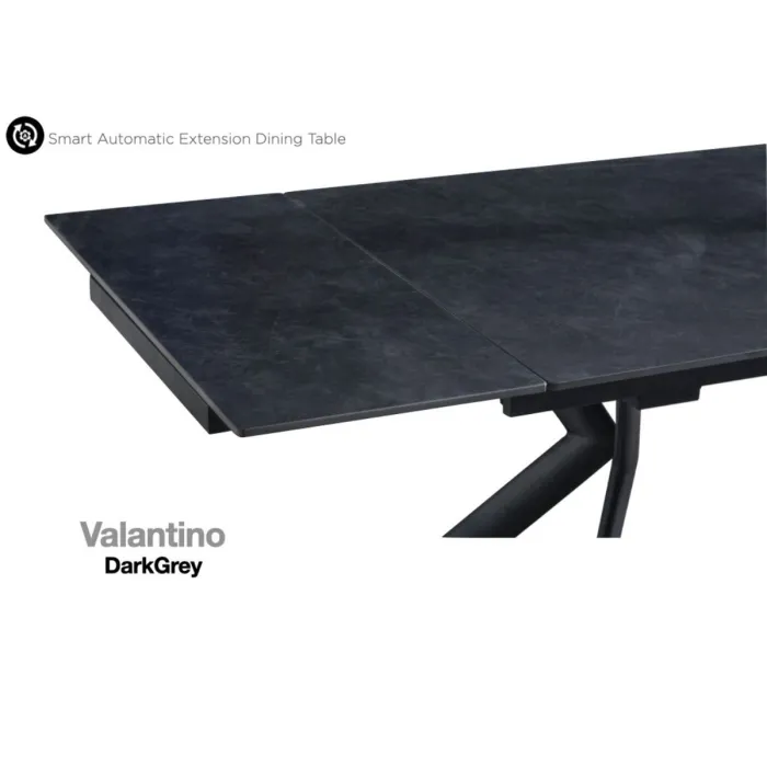 Valantino Extending Dining Table - Dark Grey