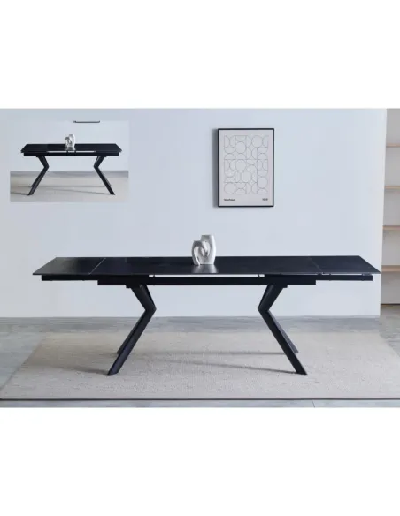 Valantino Extending Dining Table - Dark Grey