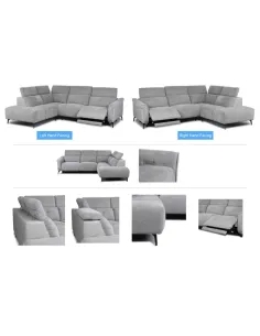 Torino RHF Electric Corner Sofa - Dark Grey Fusion 2