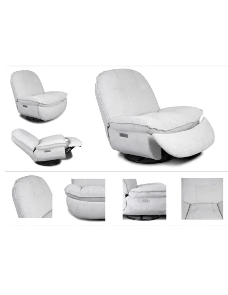 Torino Electric TV Armchair - Light Grey