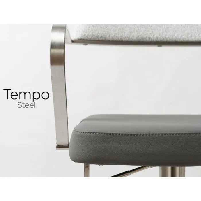 Tempo Barstool - Stainless Steel/Smoke Grey Fusion
