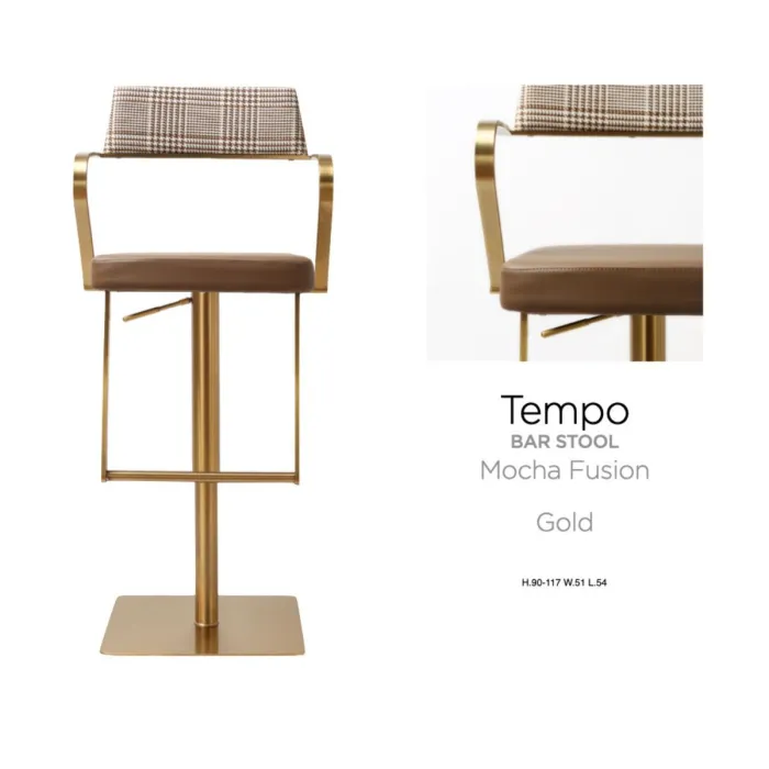 Tempo Barstool - Gold Mocha Fusion