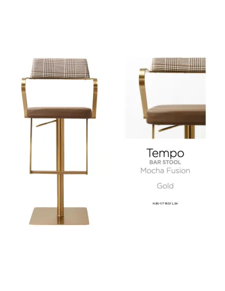 Tempo Barstool - Gold Mocha Fusion