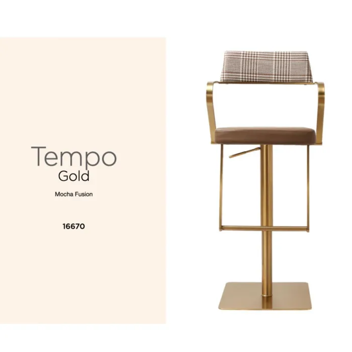 Tempo Barstool - Gold Mocha Fusion