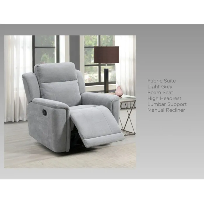 Somerton 3+1+1 Sofa Set - Light Grey