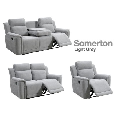 Somerton 3+2 Sofa Set -Light Grey
