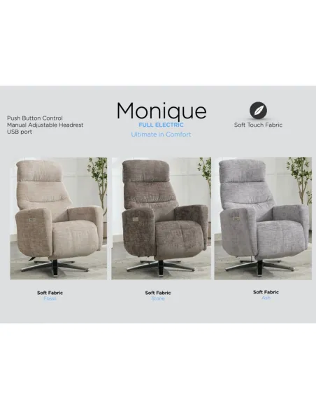 Monique TV Armchair - Stone