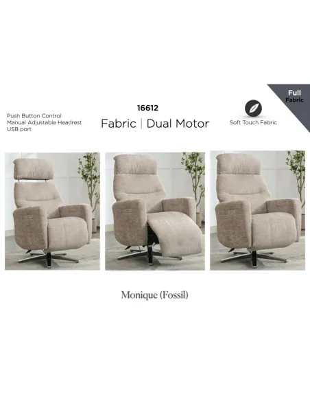 Monique TV Armchair - Fossil
