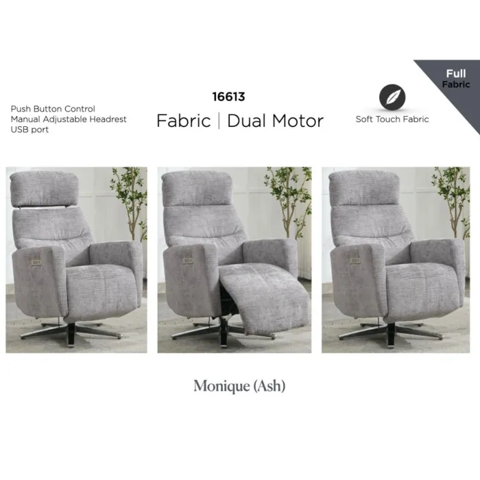Monique TV Armchair - Ash