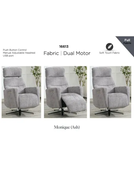 Monique TV Armchair - Ash
