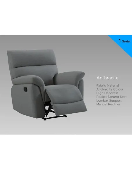 Phoenix Recliner Armchair - Anthracite