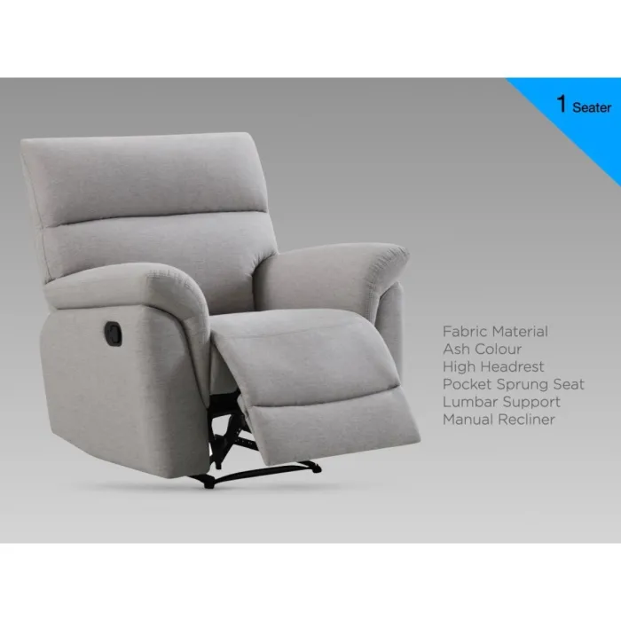 Phoenix Recliner Armchair - Ash