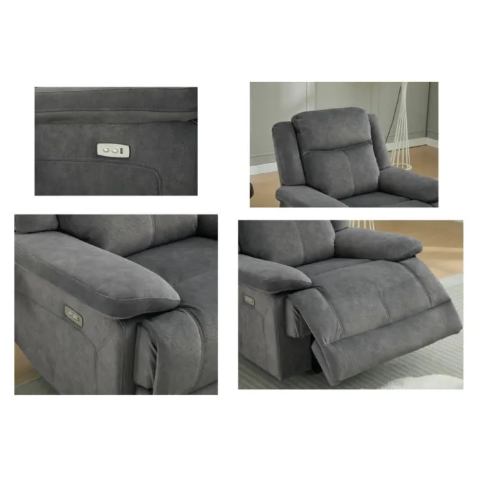 Rockport Electric Recliner Armchair - Storm
