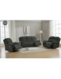 Rockport 3 Seater Electric Sofa - Thunder 2
