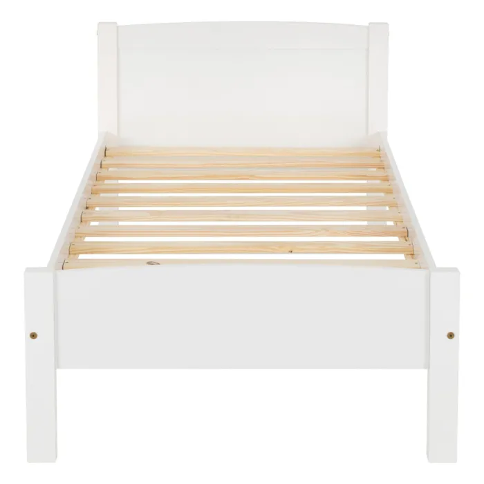 Amber 3ft Bedframe - White | Murphy Furniture