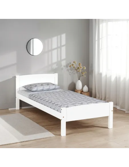 Amber 3ft Bedframe - White | Murphy Furniture