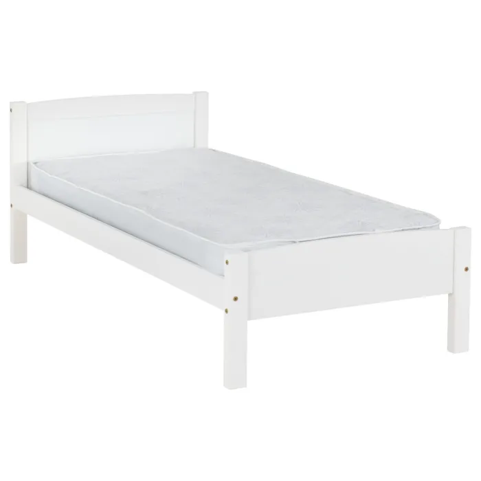 Amber 3ft Bedframe - White | Murphy Furniture