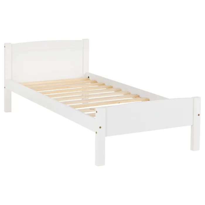 Amber 3ft Bedframe - White | Murphy Furniture