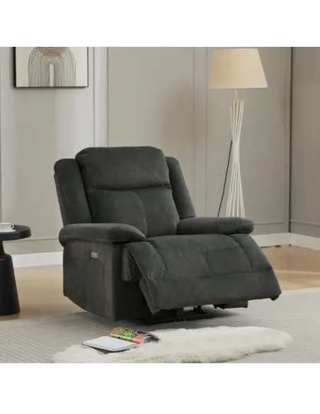 Rockport Electric 3+1+1 Sofa Set - Thunder