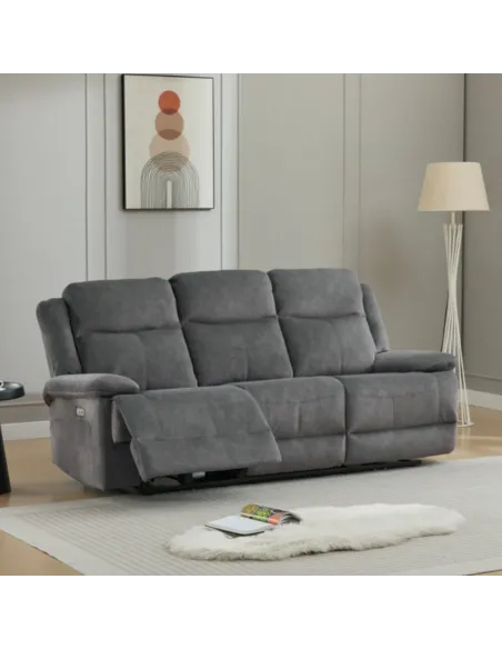 Rockport Electric 3+2 Sofa Set - Storm